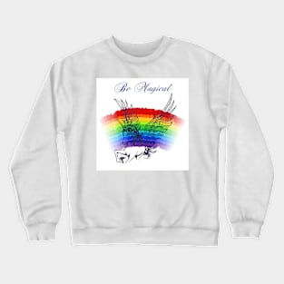 Unicorn Colorful Emblem Crewneck Sweatshirt